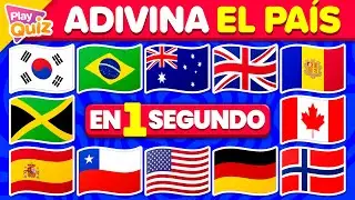 Adivina 100 Banderas en 1 Segundo 😱🌎⏰ | Play Quiz de Cultura General - Adivina el País