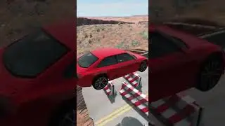 Red Car Jump on flyover | Car Crash | Epic destro