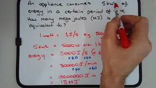How to convert electrical energy from kilowatt-hours (kWh) to Megajoules (MJ)