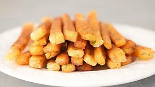 Crispy potato sticks with cheese ☆ Simple and delicious recipe