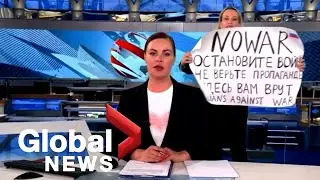 Russian TV news employee says she was ashamed to spread Putin’s propaganda before on-air protest