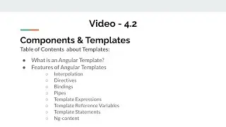 4.2 Templates in Angular | Learn Angular in Telugu | Data Bindings | Pipes | Template Reference |