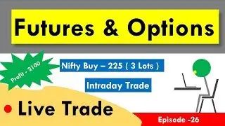 Live Trade in Futures & Option with Example | Nifty live trading | trade in FNO | Episode -26