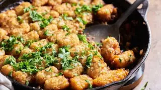 Shepherds Pie-Inspired Tater Tot Hotdish Recipe