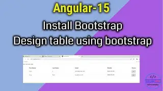 Using Bootstrap with Angular-15 | Design table using bootstrap in angular