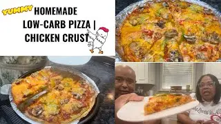 PIZZA CRUST USING CHICKEN | LOW-CARB PIZZA #amazing #pizza#delicious #recipe