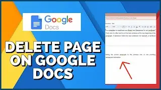 How to Delete a Page in Google Docs 2023?