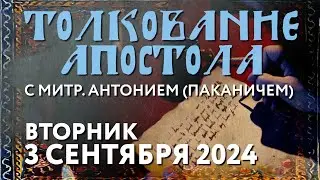 Вторник, 3 сентября 2024 года. Толкование Апостола с митр. Антонием (Паканичем).