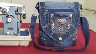DIY Bag Jeans Fantasy Сумка рюкзак из джинсов своими руками полный МК и выкройка Джинсовая Фантазия