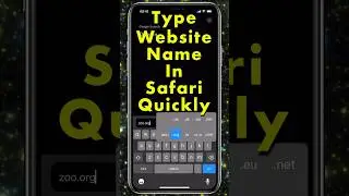 Type Website Name In Safari Quickly #shorts