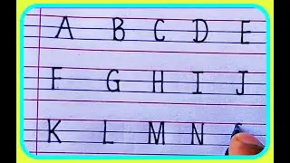 How to write English Capital Letters in four lines I Capital Letters in four line notebook