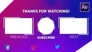 Free YouTube End Screen Templates - After Effects Outro Template