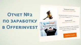 Отчет по заработку в Offerinvest №2.  Новый запуск, распределение прибыли