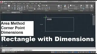 How to Draw rectangle in AutoCAD | Area Method, Dimensions, Corner Point, Different Method