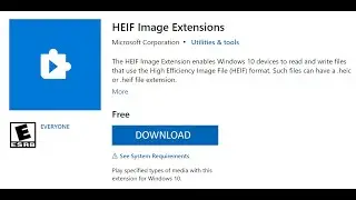 HEVC, HEIF Codec for Windows 10 and 11