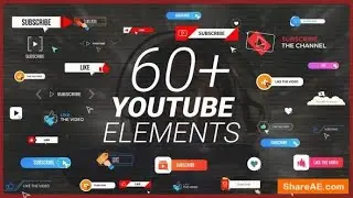 YouTube Buttons Subscribe Pack AFTER EFFECTS Template Videohive 31400859