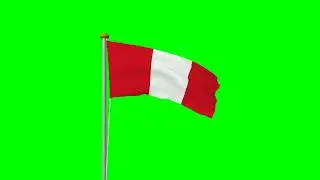 Peru COUNTRY FLAG ANIMATED GREEN SCREEN EFFECT BACKGROUND VIDEO