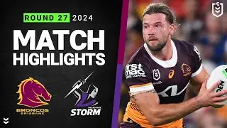 NRL 2024 | Broncos v Storm | Match Highlights