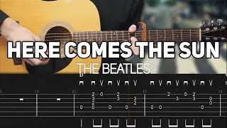 The Beatles - Here Comes The Sun (Guitar lesson with TAB)