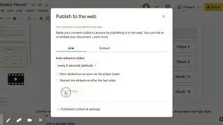 Publish Slides to the web