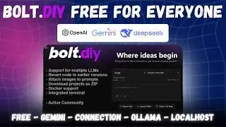 Bolt.DIY - Free Open Source AI Coder (Full Setup & Tutorial) | Access Bolt.new For Free [Hindi]