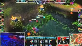 [Worlds 2014] Pawn (Fizz) vs Bjergsen (Zed) - Early 1v1