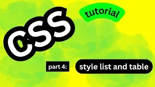 CSS part #4: style lists and style tables in CSS?