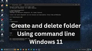 How to create and delete folder on Windows using Command line