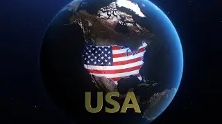 Realistic Earth Zoom Effect to USA Map Animation With 3d Title | Free No Copyright