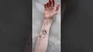 Временные тату 2SKIN «Цветы и птицы» / Процесс нанесения