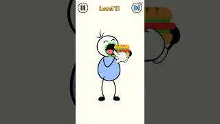 Help him digest the burger #shorts #gaming #games #helpmetrickypuzzle