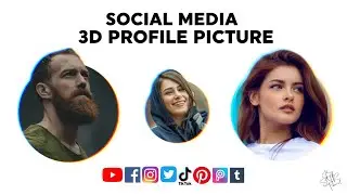 How to Make Social Media 3D Profile Picture | PicsArt Tutorial