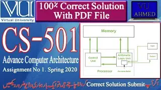 CS501 Assignment NO 1. (Spring2020) | Advance Computer Architecture Assignment NO 1 | vu spring 2020