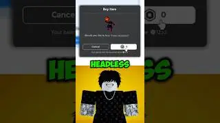 ROBLOX FAKE HEADLESS FREE 🤫 SECURE THE FREE ITEM 