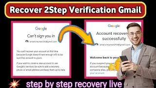 You can't recover your account at this time because Google doesn't have enough info | Can't sign you