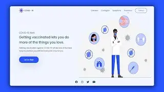 COVID-19 Website Landing Page / Web UI using HTML, CSS and JavaScript | CodeSmoker