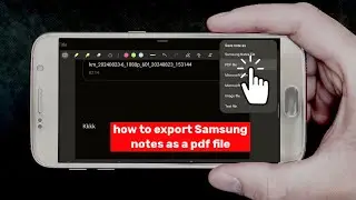 how to export Samsung notes as a pdf file