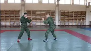 Exercise 28. Disarming the enemy when struck with a knife from below or directly