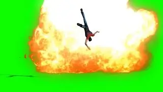 Green Screen Action Movie Man Run  Explosion - Footage PixelBoom