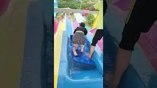 Fun at the 🥱😲💦water park running trampoline #Assument #waterpark #viralvideo #youtubeshorts #shorts