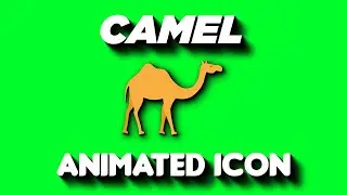 Camel Animated Icon Green Screen Video Free to Use