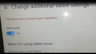 how to turn on tablet mode in hp notebook pentium n3710