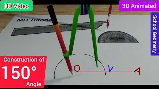 150° Angle. Construction of 150 Degree Angle.