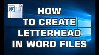 How to create a letterhead format on word file in 5minutes