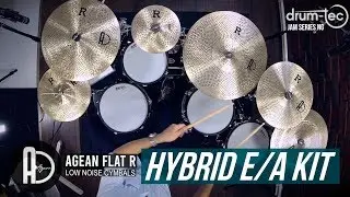 drum-tec Jam NG hybrid e/a drum kit with Agean Flat R cymbals & ATV xD3