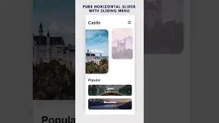 36/100 HTML/CSS/JS Animation: Pure horizontal slider with sliding menu 😯😯😯  #scss #js #shorts