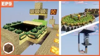 Fighting the Ender Dragon In Minecraft Skyblock Survival - EP9