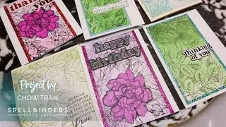 Leafy line and Floral Garden Stampendous Background Stamps