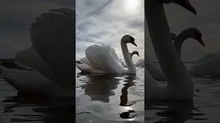 Лебеди на озере Нарочь. #лебедь #swans #birds #милоевидео #swan #beautifulswan #нарочь #nature #love