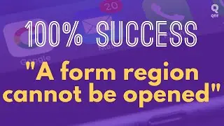 Quick Guide to Fix “A form region cannot be opened”